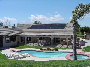 Solar pool heating